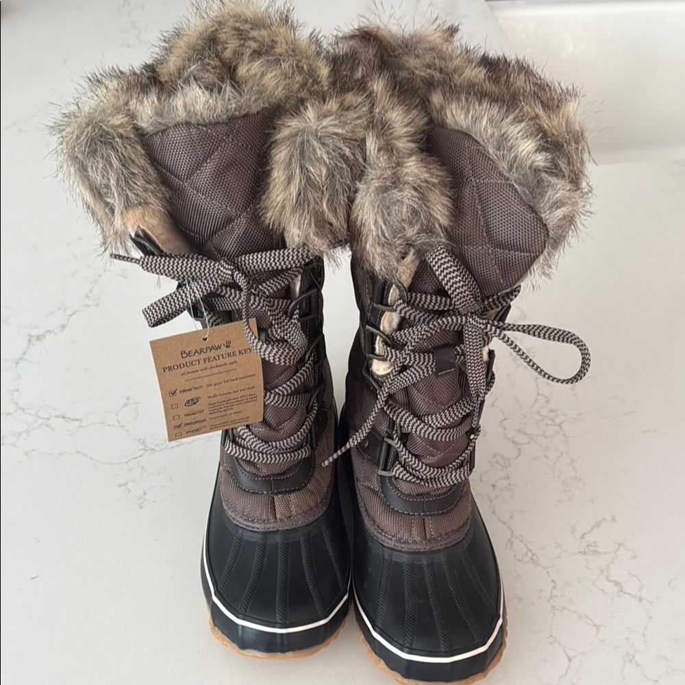 Bearpaw McKinley Women's Insulated Tall Lace-up Boots Women Size 8